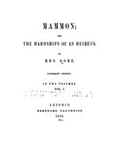 Tapa de Mammon; Or, The Hardships of an Heiress