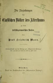 Tapa de Die Beziehungen der Classischen Vo lker des Alterthums zu dem keltischgermanischen Norden