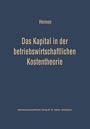 Tapa de Das Kapital in der betriebswirtschaftlichen Kostentheorie