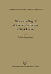 Tapa de Wesen und Begriff der mittelständischen Unternehmung