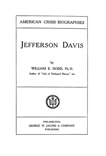 Tapa de Jefferson Davis