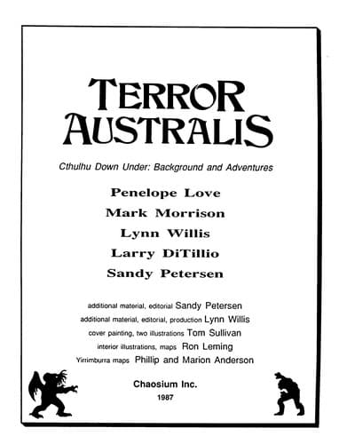 Tapa de Terror Australis