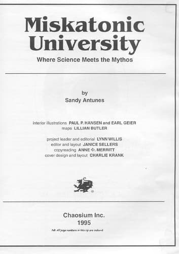 Tapa de Miskatonic University