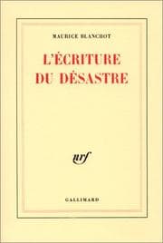 Tapa de L'écriture du desastre