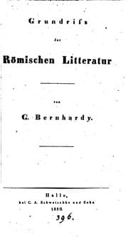 Tapa de Grundriss der römischen Litteratur