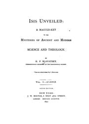 Tapa de Isis Unveiled: A Master-key to the Mysteries of Ancient and Modern Science and Theology