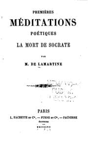 Tapa de Premières Méditations Poétiques: La mort de Socrate