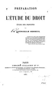 Tapa de Préparation à l'étude du droit: étude des principes