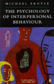 Tapa de The Psychology of Interpersonal Behaviour