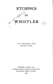 Tapa de Etchings by Whistler: Sixty Photographs from Original Prints