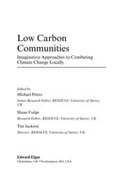 Tapa de Low carbon communities