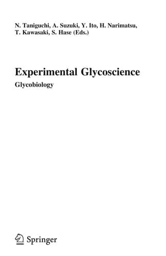 Tapa de Experimental Glycoscience