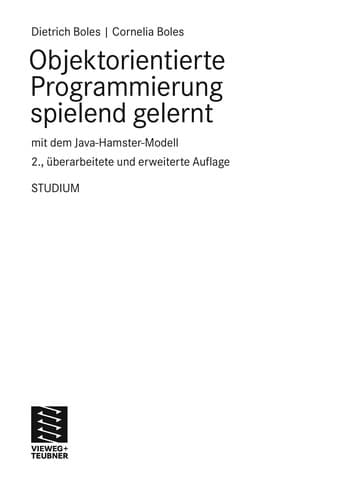 Tapa de Objektorientierte Programmierung Spielend Gelernt Mit Dem Java-hamster-modell