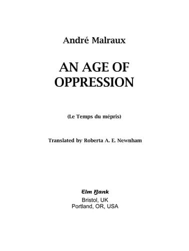 Tapa de Andre Malraux