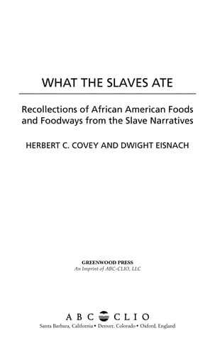 Tapa de What the slaves ate