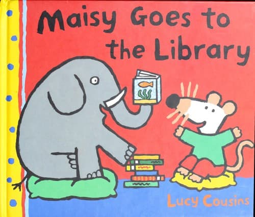 Tapa de Maisy goes to the library
