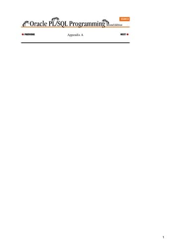 Tapa de Oracle PL/SQL Programming