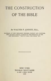 Tapa de The construction of the Bible