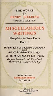 Tapa de Miscellaneous writings complete in two parts