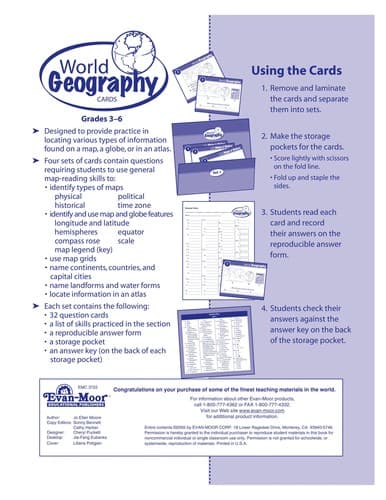 Tapa de World Geography Cards