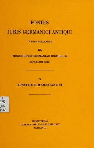 Tapa de Das Constitutum Constantini