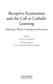 Tapa de Receptive ecumenism and the call to Catholic learning