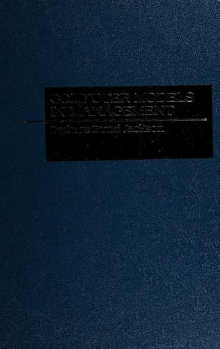 Tapa de Computer models in management