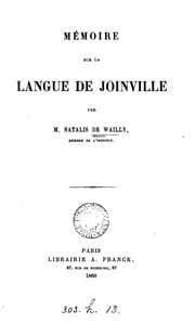 Tapa de Mémoire sur la langue de Joinville