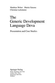 Tapa de The generic development language Deva