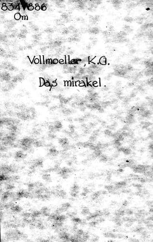 Tapa de Das Mirakel (Das Wunder)