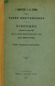 Tapa de I caratteri e la storia della flora Mediterranea