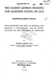 Tapa de The Easiest German Reading for Learners Young Or Old