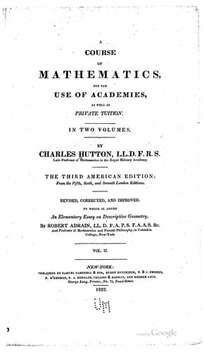 Tapa de A course of mathematics