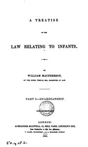 Tapa de A Treatise on the Law Relating to Infants