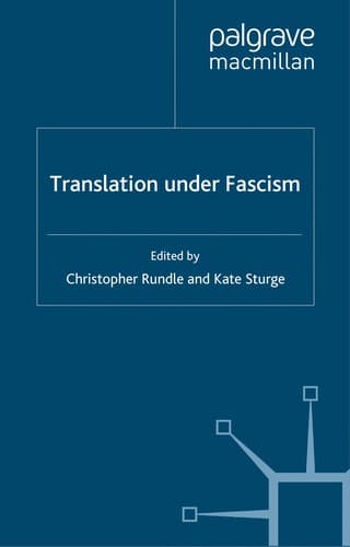 Tapa de Translation under fascism