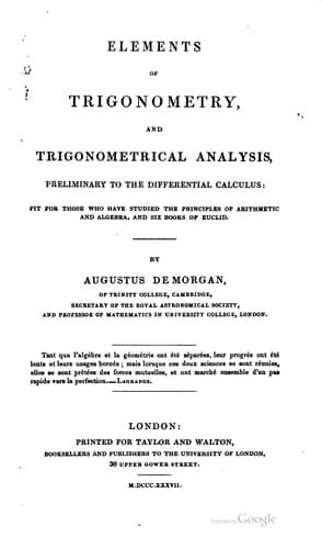Tapa de Elements of trigonometry