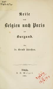 Tapa de Reise durch Belgien nach Paris und Burgund