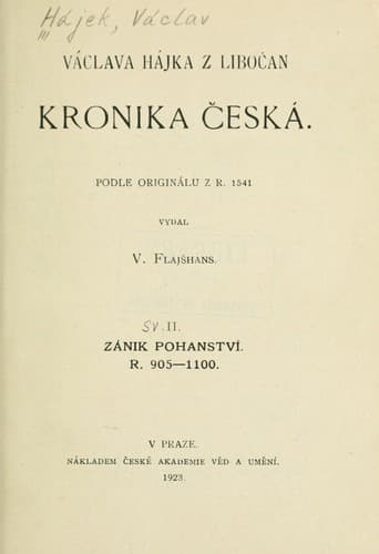 Tapa de Kronika eská