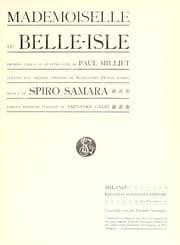 Tapa de Mademoiselle de Belle-Isle