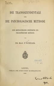 Tapa de Die Transszendentale und die psychologische Methode