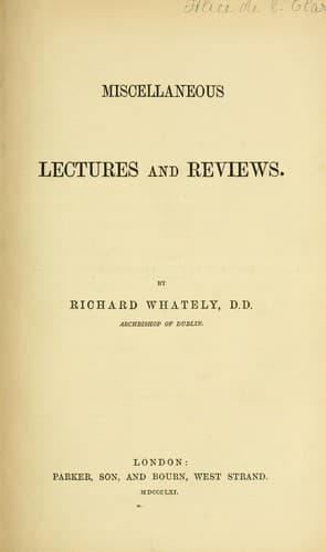 Tapa de Miscellaneous lectures and reviews
