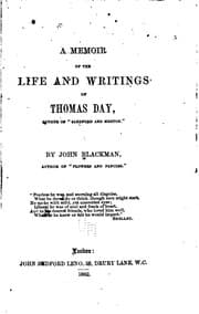 Tapa de A Memoir of the Life and Writings of Thomas Day: Author of "Sandford and Merton"