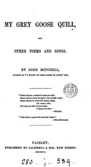 Tapa de My grey goose quill, and other poems and songs