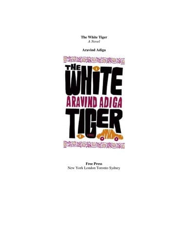 Tapa de The White Tiger