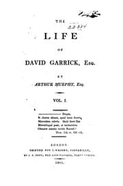 Tapa de The life of David Garrick, esq
