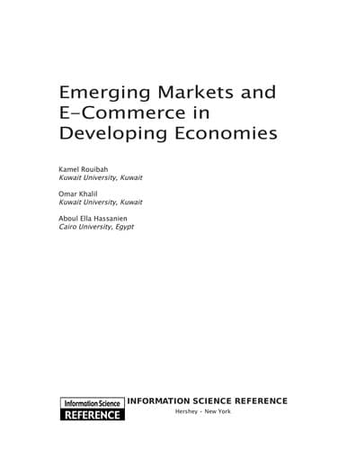 Tapa de Emerging markets and e-commerce in developing economies