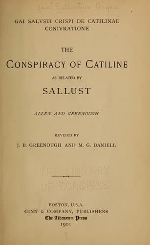 Tapa de Bellum Catilinae