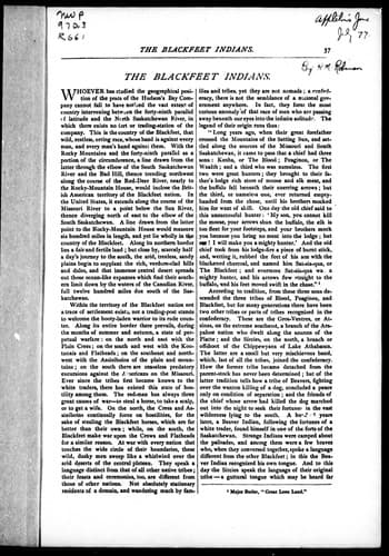 Tapa de The Blackfeet Indians