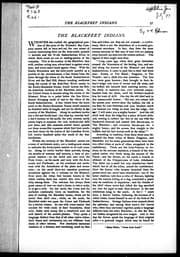 Tapa de The Blackfeet Indians