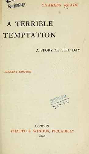 Tapa de A terrible temptation